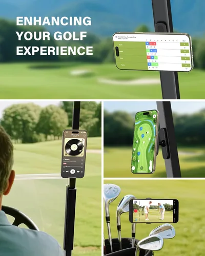 Vista 4 de A2C Upgraded Magnetic Golf Cart Phone Holder, Golf Accessories for Men
