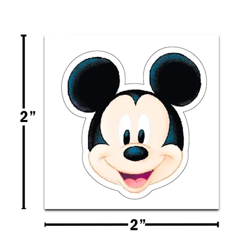 Vista 2 de Disney Tatuajes de Mickey Mouse - Paquete de recuerdos de fiesta ~ 72 tatuajes temporales perforados individuales de 2 x 2 pulgadas de Mickey Mouse