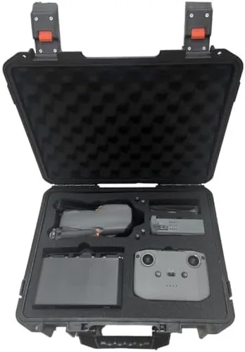 Vista 7 de Estuche de almacenamiento duro para DJI Air 3 Drone, funda de transporte impermeable protectora rígida para Air 3 Fly More Combo con controlador DJI