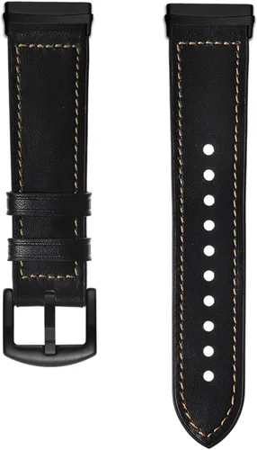 Vista 2 de Abanen Correa de reloj para Fitbit Versa 4/Sense 2, correa híbrida de silicona de cuero genuino con cierre de acero inoxidable para Fitbit Sense 2