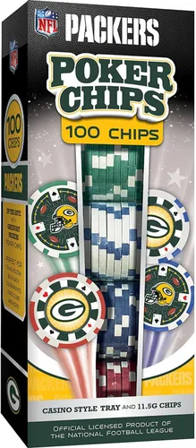 Vista 7 de Masterpieces Casino - NFL Buffalo Bills - Juego de fichas de póquer de alta calidad de 100 piezas con bandeja