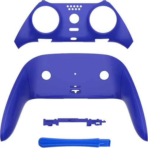 Vista 13 de eXtremeRate Top Bottom Decorative Trim Shell Compatible with ps5 Edge Controller DIY Replacement Front Back Clip Shell, Custom Black Plates Cover