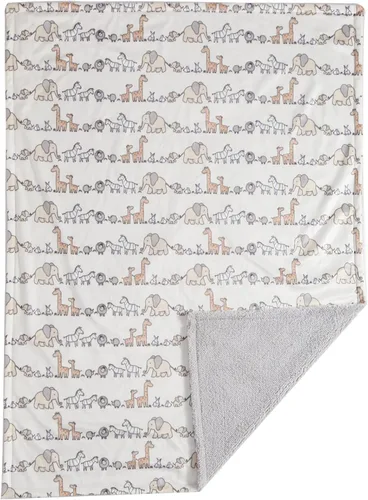 Vista 3 de CREVENT Manta de bebé de minky para niñas y niños, manta suave de felpa para recién nacidos - 30 x 40 pulgadas (Animal)
