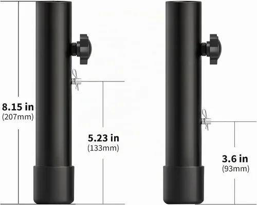 Vista 2 de ZhouDaShu Extensores de patas de mesa para mesas plegables, extensiones de patas de mesa de metal para patas dobladas y rectas, elevadores de patas