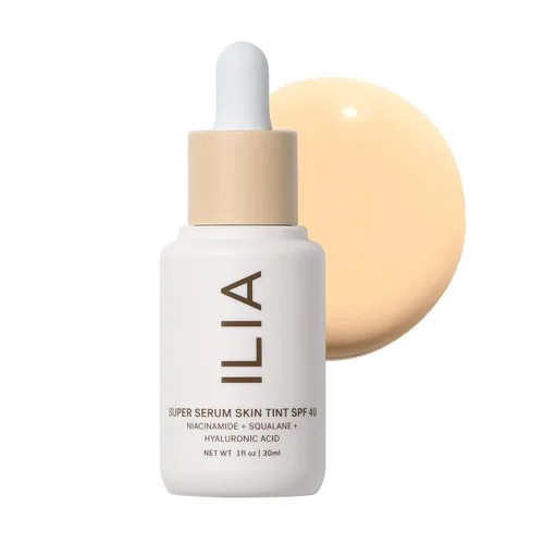 Vista 31 de ILIA - Tinte de piel Super Serum SPF 40 Sin comedogénesis, vegano, ligero para ayudar contra la luz azul, + contaminación mientras hidrata, Balos