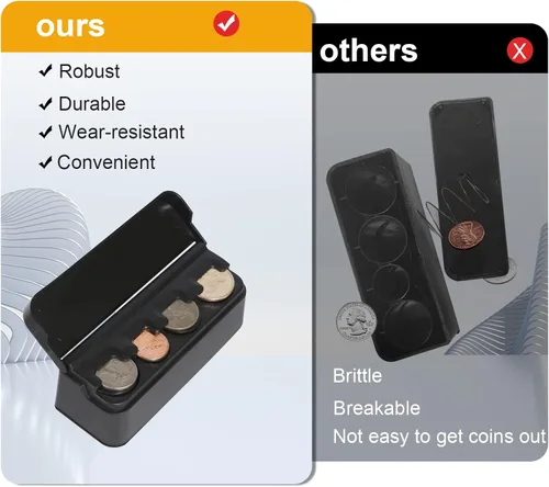 Vista 3 de Soporte para monedas para organizador de cambio de automóvil, dispensador de dinero, caja de accesorios para camiones, caja de mini organización