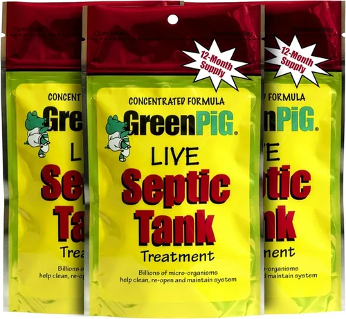 Vista 9 de Fórmula viva concentrada para tratamiento de tanque séptico de GreenPig Solutions 52, suministro de 1 año, Multi, 52