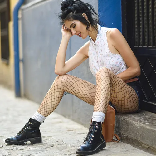 Vista 3 de 4-5 Pairs Fishnet Stockings Womens Lace Mesh Patterned Fishnet Leggings Tights Net Pantyhose