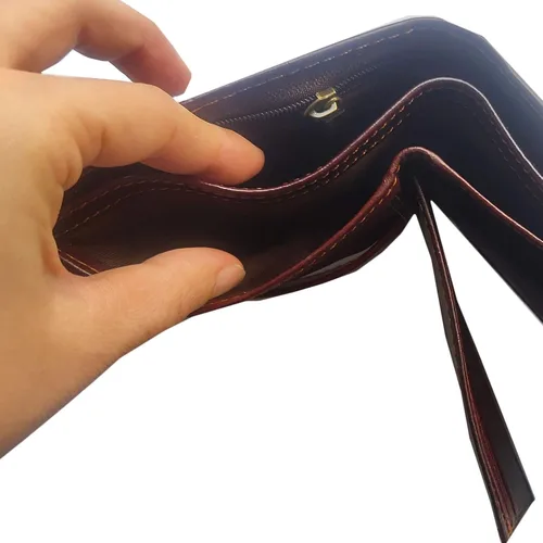 Vista 89 de Hombres Cool Eagle Wolf Caballo Totem Cuero Vaca Vertical Cartera Cremallera Multi-tarjeta Titular, Tótem de caballo, Minimalista