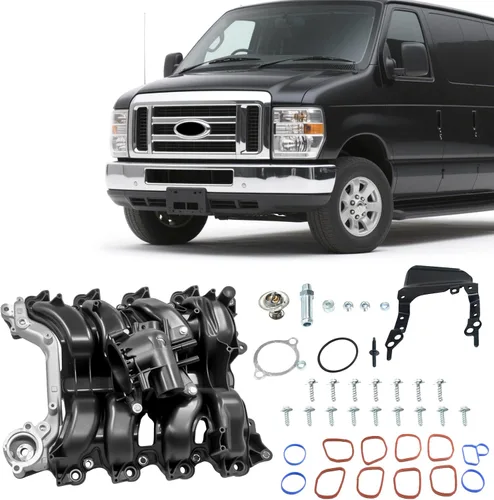 Vista 7 de Colector de admisión de motor con juntas compatible con Ford E-150 2010-2014 para Ford F-150 2010 2011 2012 2013 2014 para Ford F-150 2009 2010