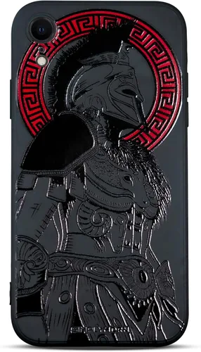 Vista 39 de SIMPLYMDRN Funda delgada para iPhone 12 Pro Max, diseño de guerrero, funda genial para hombres, funda de soldado de combate, delgada y flexible