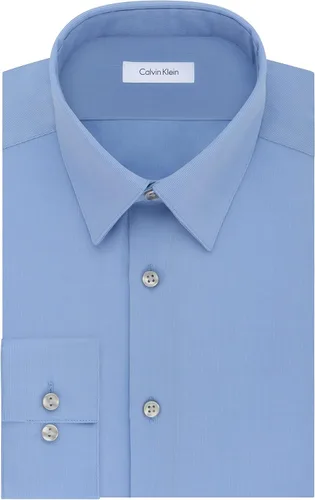 Vista 3 de Calvin Klein Camisas de vestir para hombre, ajuste delgado, no planchado, sólidas
