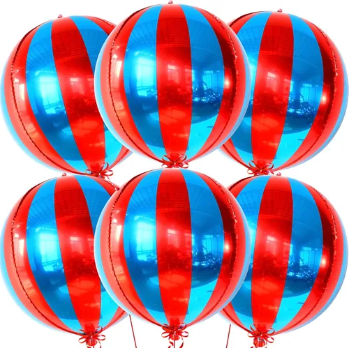 Vista 11 de Katchon, Globos grandes de color negro y plateado, 22 pulgadas, paquete de 6, globos a rayas para decoraciones de fiesta en negro y plateado