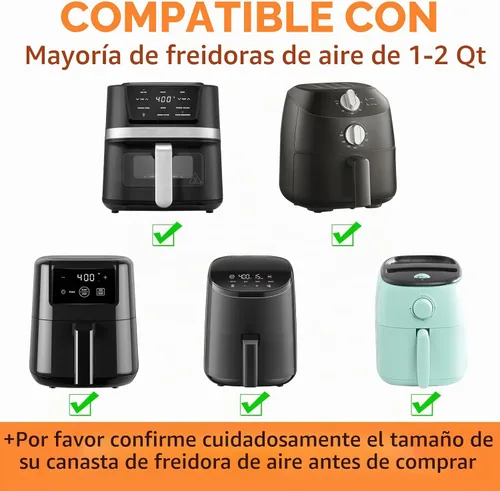 Vista 3 de Paquete de 3 forros de silicona para freidora de aire para COSORI, CHEFMAN