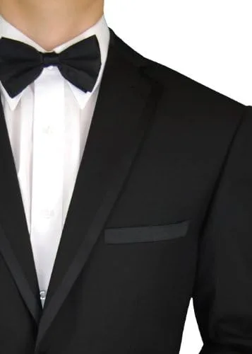 Vista 4 de Traje de esmoquin para hombre con 2 botones y solapa