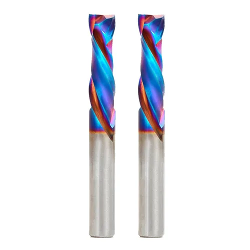 Vista 52 de Amana Tool Spektra Extreme Tool Life Recubierta - Broca de router en espiral de compresión CNC de carburo sólido recubierta, 46182-K, 1/2 D x 1 CH x