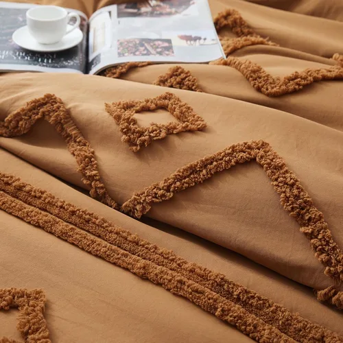 Vista 27 de Oli Anderson Juego de Edredón Beige Queen Acolchado Juego de Ropa de Cama Queen 3 Piezas, Edredón Boho Shabby Chic con 2 Fundas de Almohada