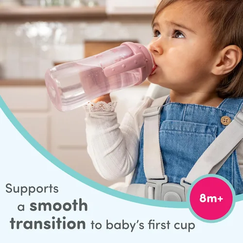 Vista 2 de NUK - Vaso para aprender a beber, para bebés de 8 meses en adelante, colección exclusiva de Amazon, con frutas y animales divertidos, de 10 onzas