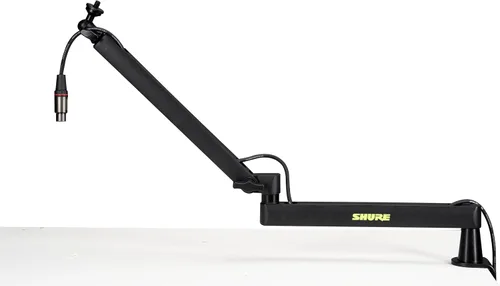 Vista 14 de Shure by Gator Soporte de Micrófono Boom de Escritorio Premium de Perfil Bajo; Totalmente Ajustable para Podcast, Transmisión y Configuraciones