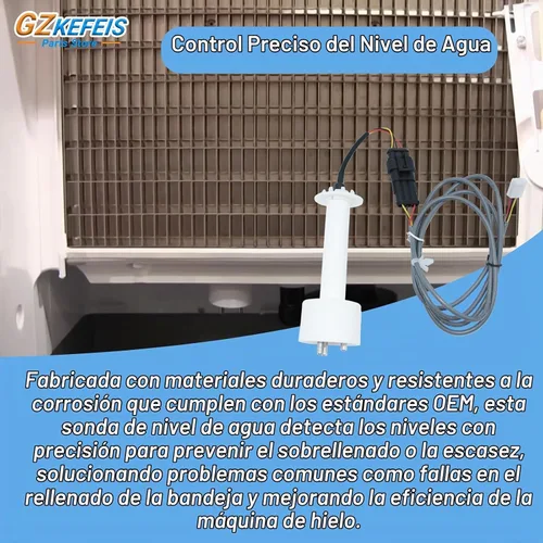 Vista 8 de 000016053 Kit de sonda de sensor de nivel de agua helada, compatible con máquinas de hielo Manitowoc I0600, I1400, ID0522A, ID0452A, ID0322A - Arnés