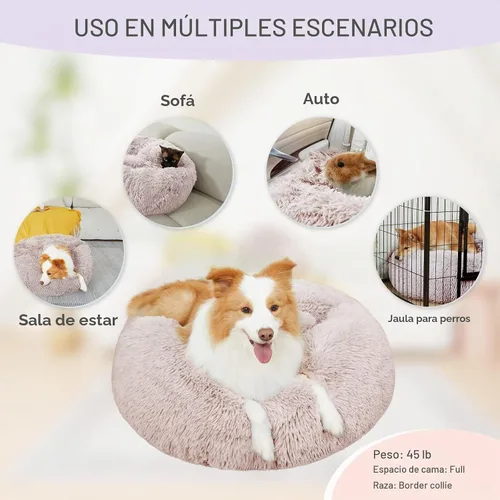 Vista 8 de Himax - Cama para perros pequeños cubierta con manta adjunta, color beige