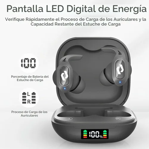 Vista 5 de Auriculares inalámbricos Bluetooth Auriculares estéreo con micrófono