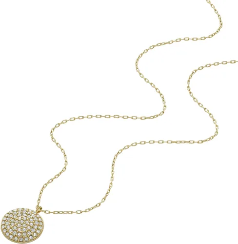Vista 2 de Fossil - Collar con colgante de acero inoxidable en tono dorado para mujer