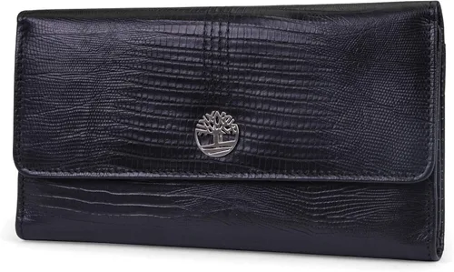 Vista 23 de Timberland - Cartera de piel con solapa RFID para mujer, Rojo, talla única
