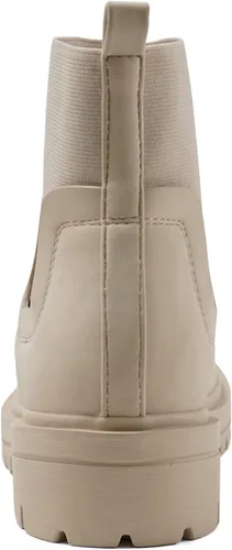Vista 2 de Soda TAPER Botines de tacón bajo con suela de lengüeta para mujer, estilo Chelsea