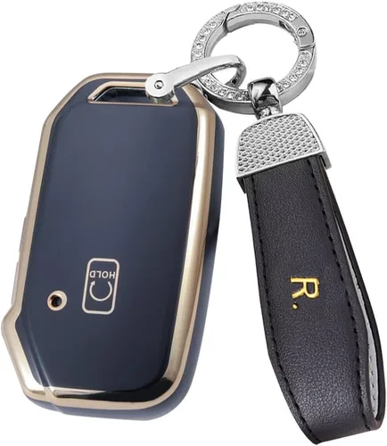 Vista 11 de ontto Llavero de 5 botones para llavero Kia Smart Remote con llavero para Sportage Stinger Cerato Ceed Forte TPU Key Bag Beige