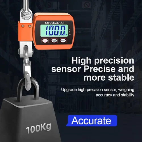 Vista 3 de Báscula de peso colgante de 1100 libras, industrial, resistente, con sensor preciso digital, profesional para granja, caza, peso de tiro de arco