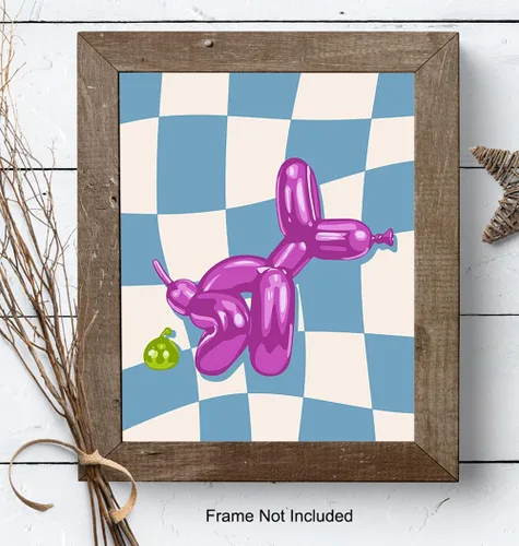 Vista 8 de Lindos accesorios de baño azul púrpura – divertida decoración de baño para mujeres, hombres y niños, estilo retro de los años 70 y 60, decoración
