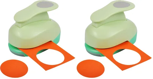 Vista 12 de UCEC Perforadora de mariposa de 1 pulgada, perforadores de papel para manualidades, perforadora de palanca hecha a mano, forma de agujero