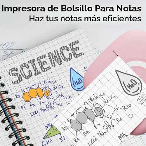 Vista 7 de Cabaro Mini Impresora de Calcomanías Impresora Térmica con 3 Rollos de Papel, Cápsulas de Impresión de Teléfono Portátil Bluetooth