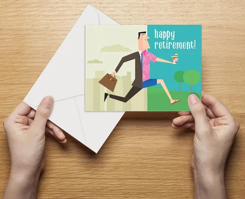 Vista 5 de Better Office Products Paquete de 2 tarjetas de jubilación con sobres, felicitaciones por tu jubilación, tarjetas grandes (5 x 7 pulgadas), 2