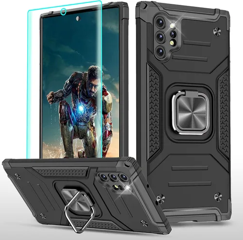 Vista 27 de YmhxcY Funda para Galaxy Note 8, funda para Galaxy Note 8 con protector de pantalla curvado 3D, fundas de grado armadura con soporte giratorio