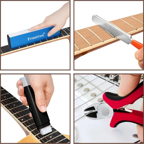 Vista 3 de Kit de herramientas de luthier para guitarra, kit de herramientas de configuración de guitarra, kit de herramientas de reparación y mantenimiento