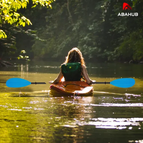 Vista 7 de Abahub 1 pala de kayak de carbono, remos de kayak de 90.5 pulgadas para canotaje, canoa con correa de remo gratis, eje de fibra de carbono
