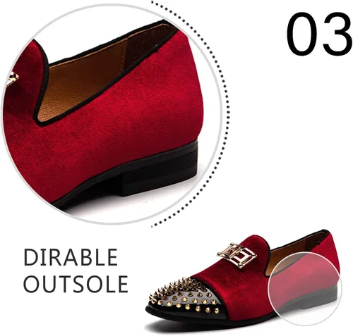 Vista 4 de JITAI Penny Mocasines de piel con forro para hombre