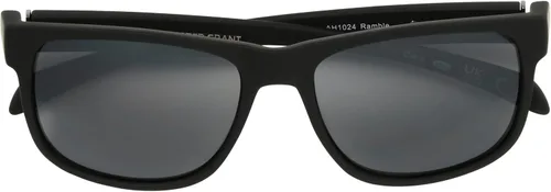 Vista 5 de Foster Grant Gafas de sol Ramble para hombre, montura negra, lentes grises, forma de vías, negro/humo, 2.047 in de EE. UU, Negro/Ahumado