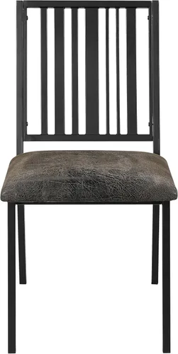 Vista 3 de Dining Chairs for Room Table & Seating Chair Sets Kitchen - Set of 2 Synthetic Leather Side Chairs with Padded Seat Cushion and Slatted Back Design