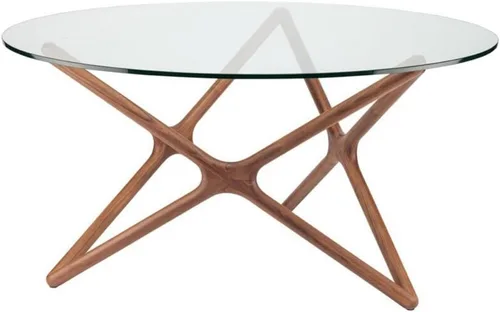 Vista 9 de Mesa redonda de vidrio templado transparente de 32 pulgadas con bordes pulidos planos de 1/2 pulgadas de grosor para comedor, mesa de café u