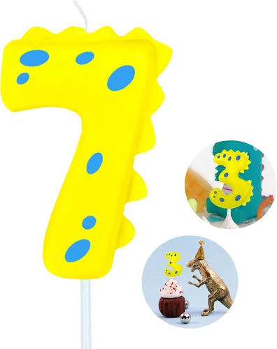 Vista 17 de Velas de cumpleaños con número (0 velas rojas) con forma de dinosaurio, velas de pastel de feliz cumpleaños para decoración de fiesta de cumpleaños