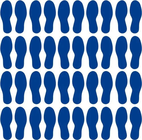 Vista 58 de LiteMark Calcomanías de vinilo para piso, calcomanías de línea para suelo de aula, oficinas, bailes, eventos, marcadores de puntos duraderos con Azul