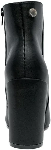 Vista 4 de Nautica Botas de invierno con tacón de bloque para mujer, punta puntiaguda, cremallera lateral media, Yeva