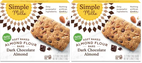 Vista 15 de Simple Mills, Barras de Harina de Almendra Horneadas Suavemente de Brownie de Chocolate 5 Unidades, 5.99 Onzas