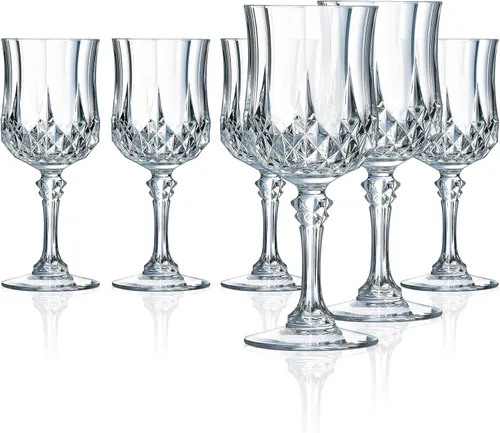 Vista 8 de Cristal D'Arques M0084 Longchamp - Juego de 6 vasos cordiales, 2 onzas, transparente
