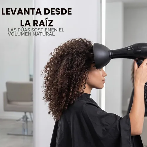 Vista 8 de Difusor de pelo, negro adaptable para secadores de pelo, difusor universal para secador de cuidado rizado, difusores y herramientas de peinado