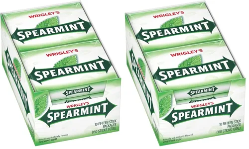Vista 9 de Spearmint WRIGLEY'S - Goma de mascar, 15 unidades (paquete de 10)
