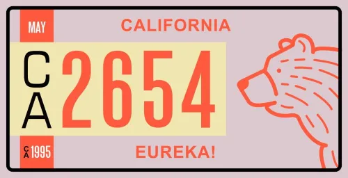 Vista 6 de Juego de 10 placas de metal para automóviles de Estados Unidos - réplicas de placas americanas reales de los estados americanos más famosos - MAD
